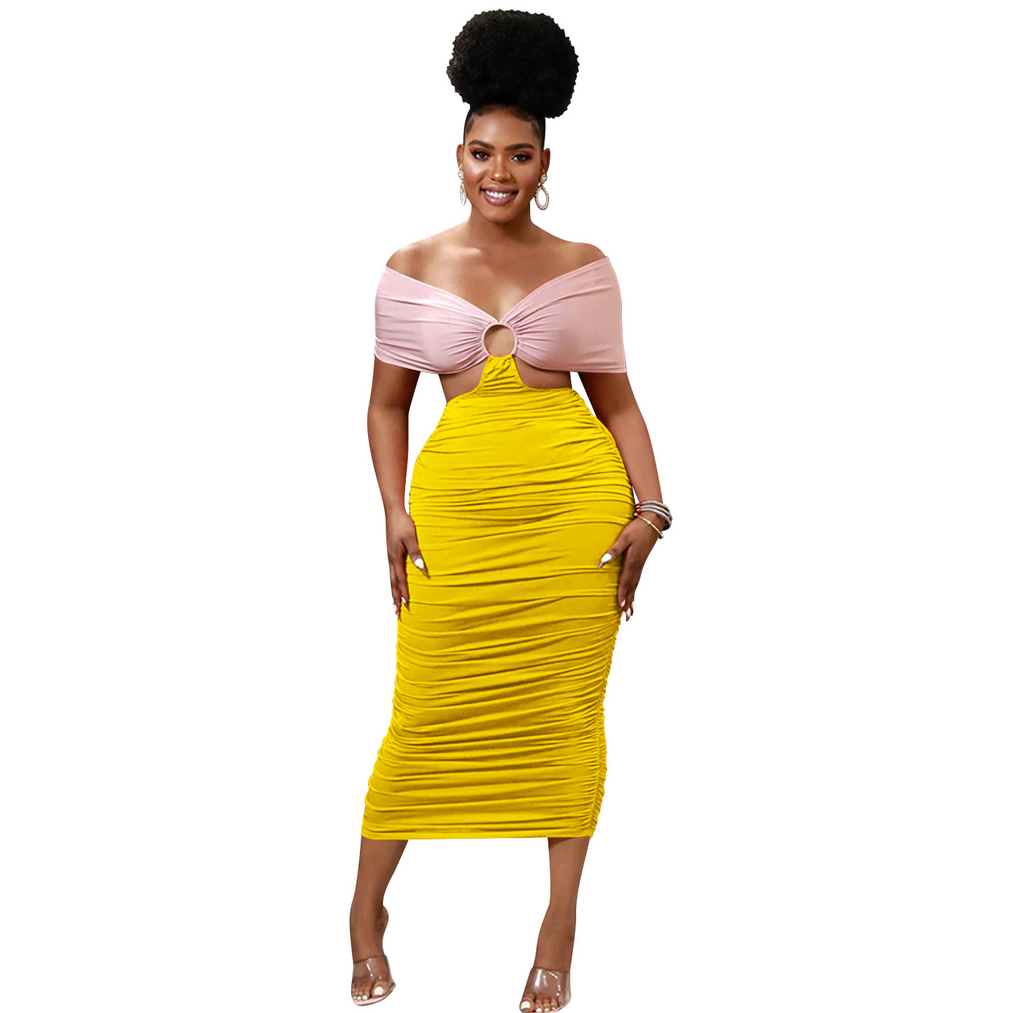Off Shoulder Vacation Midi